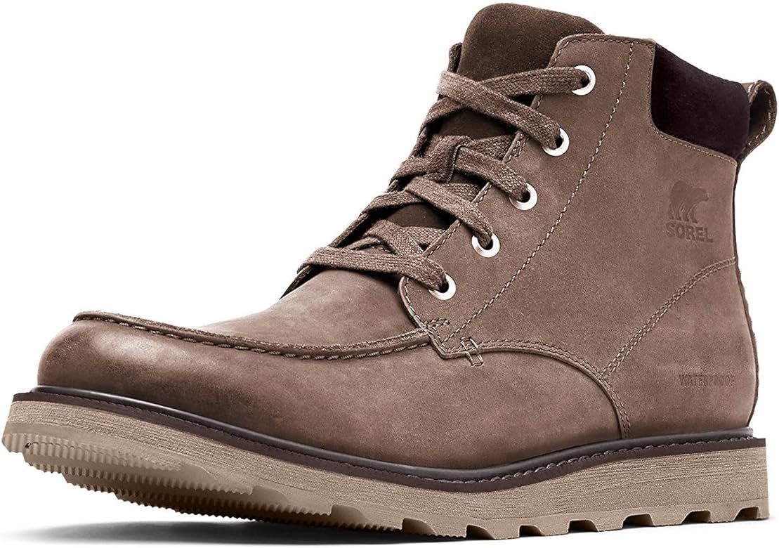 SOREL - Men's Madson Moc Toe Waterproof Leather Boots | Amazon (US)
