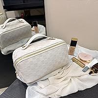 Katadem Travel Makeup Bag,Large Opening Makeup Bag,Portable Makeup Bag Opens Flat for Easy Access... | Amazon (US)