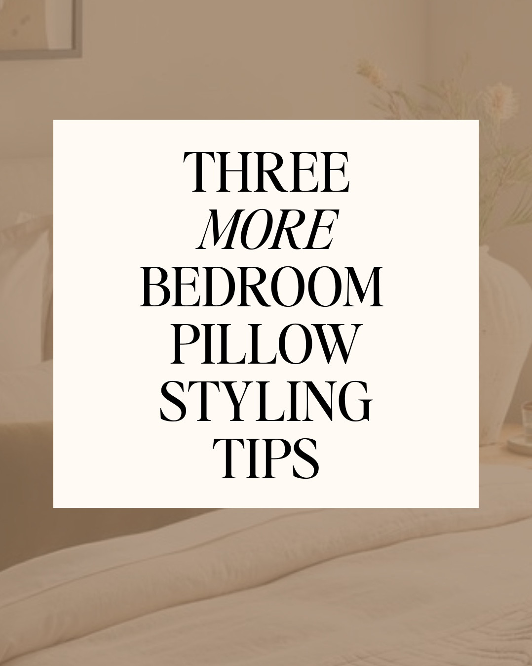 Your bed doesn’t need more pillows — it needs better styling.

These are the 3 designer rules I use every time to make a bed feel finished, elevated, and hotel-worthy:

1️⃣ Size up your inserts
Always go 2” bigger than the cover. This is how you get fullness, structure, and the perfect chop.

2️⃣ Pick your configuration
Minimal, classic layered, or full luxury — decide the vibe first. Your layout sets the entire tone of the bed.

3️⃣ Add color + texture intentionally
Stick to a tight palette and layer texture (linen, velvet, subtle patterns). Depth > matching.