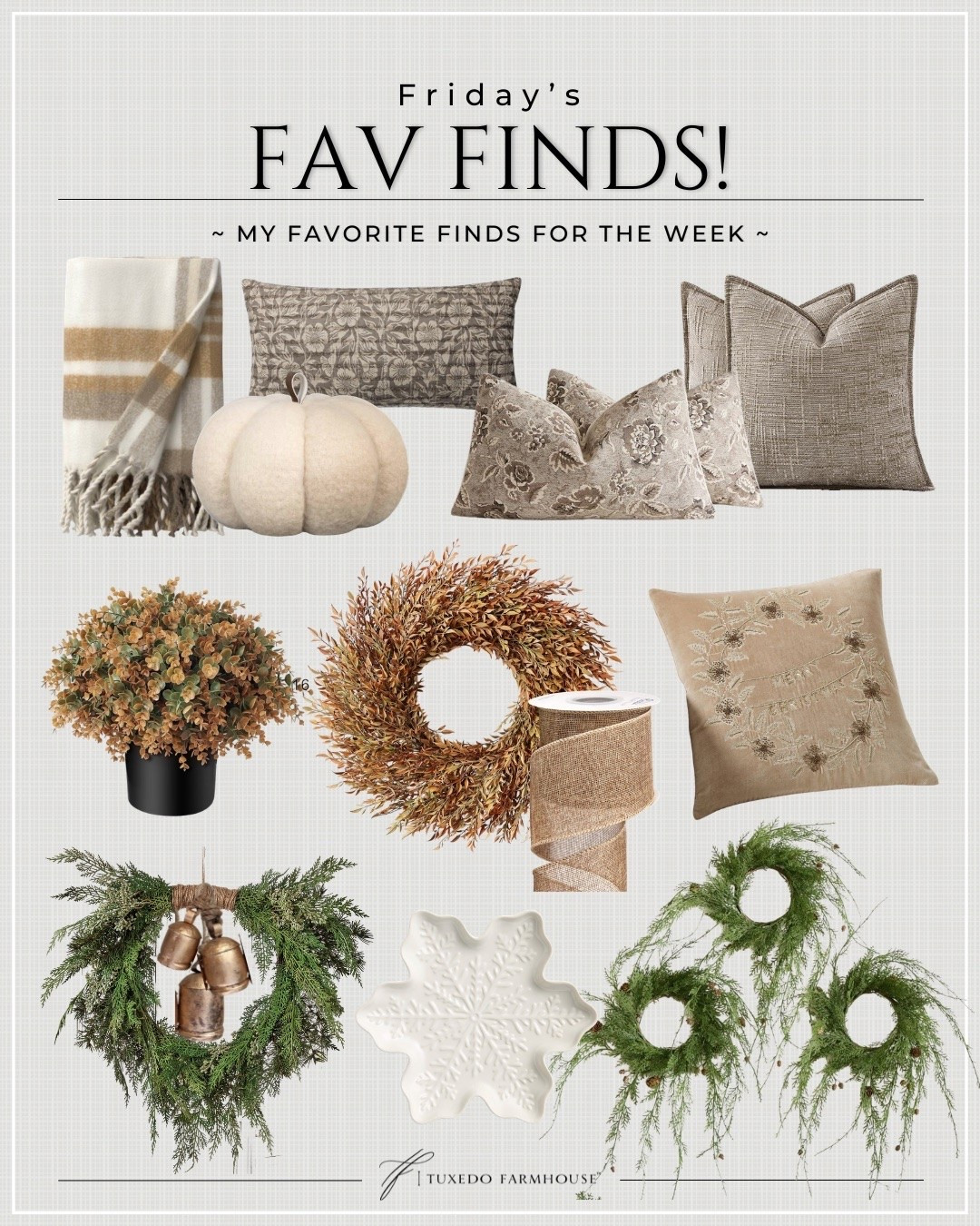 My favorite fall home decor and holiday decor finds for the week.

#LTKSeasonal #LTKHome #LTKSaleAlert