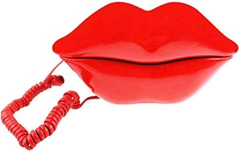 TelPal Red Mouth Telephone Wired Novelty Sexy Lip Phone Gift Cartoon Shaped Real Corded Landline ... | Amazon (US)