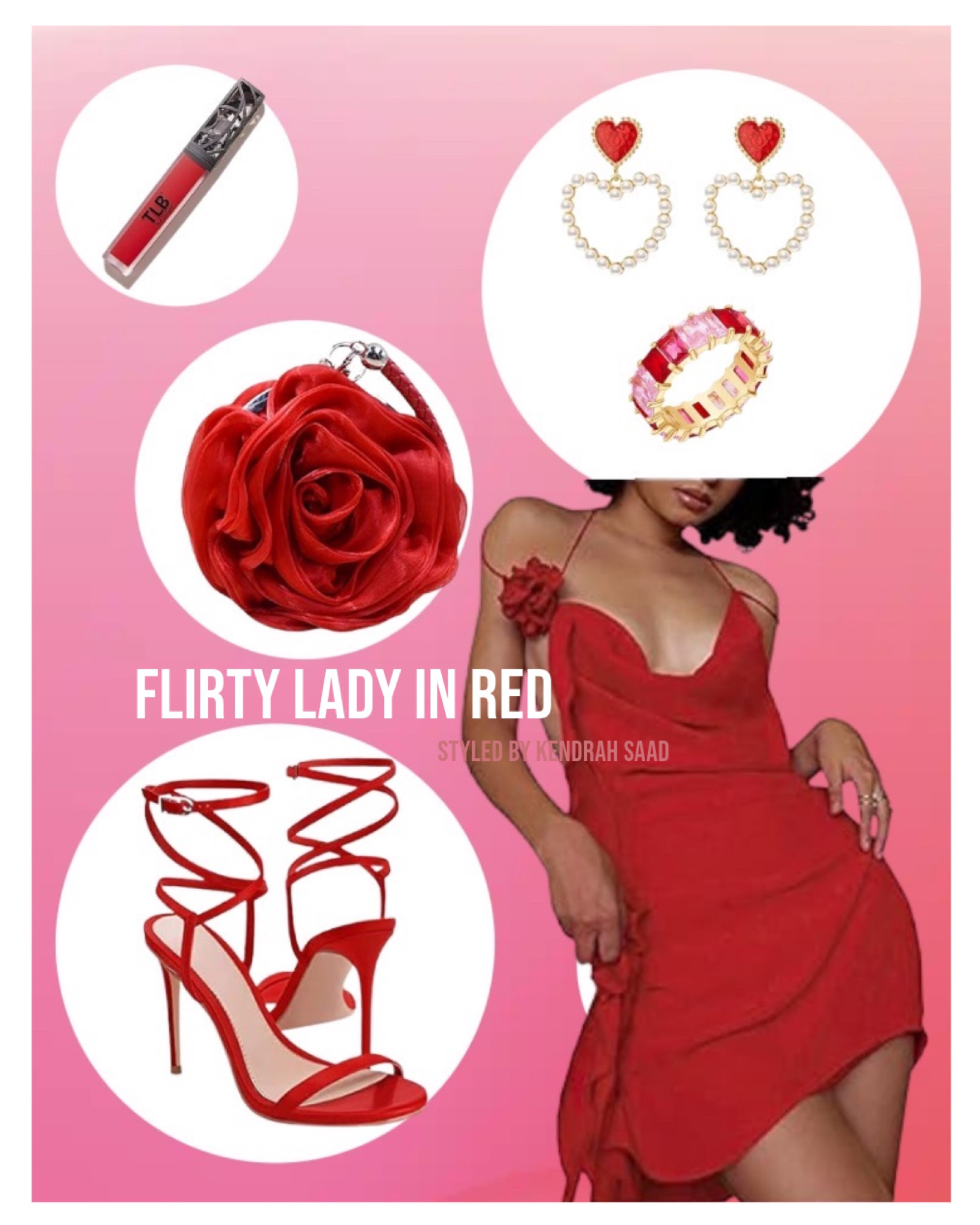 Step into romance this Valentine’s Day with a show-stopping red spaghetti strap dress adorned with delicate rose appliqués 🌹. Paired with a matching rose-shaped purse, this look is perfect for date night or a galentines day party/brunch with your besties! 💕 #ValentinesDayStyle #OOTD #RomanticFashion

#LTKSeasonal #LTKWatchNow #LTKFindsUnder50