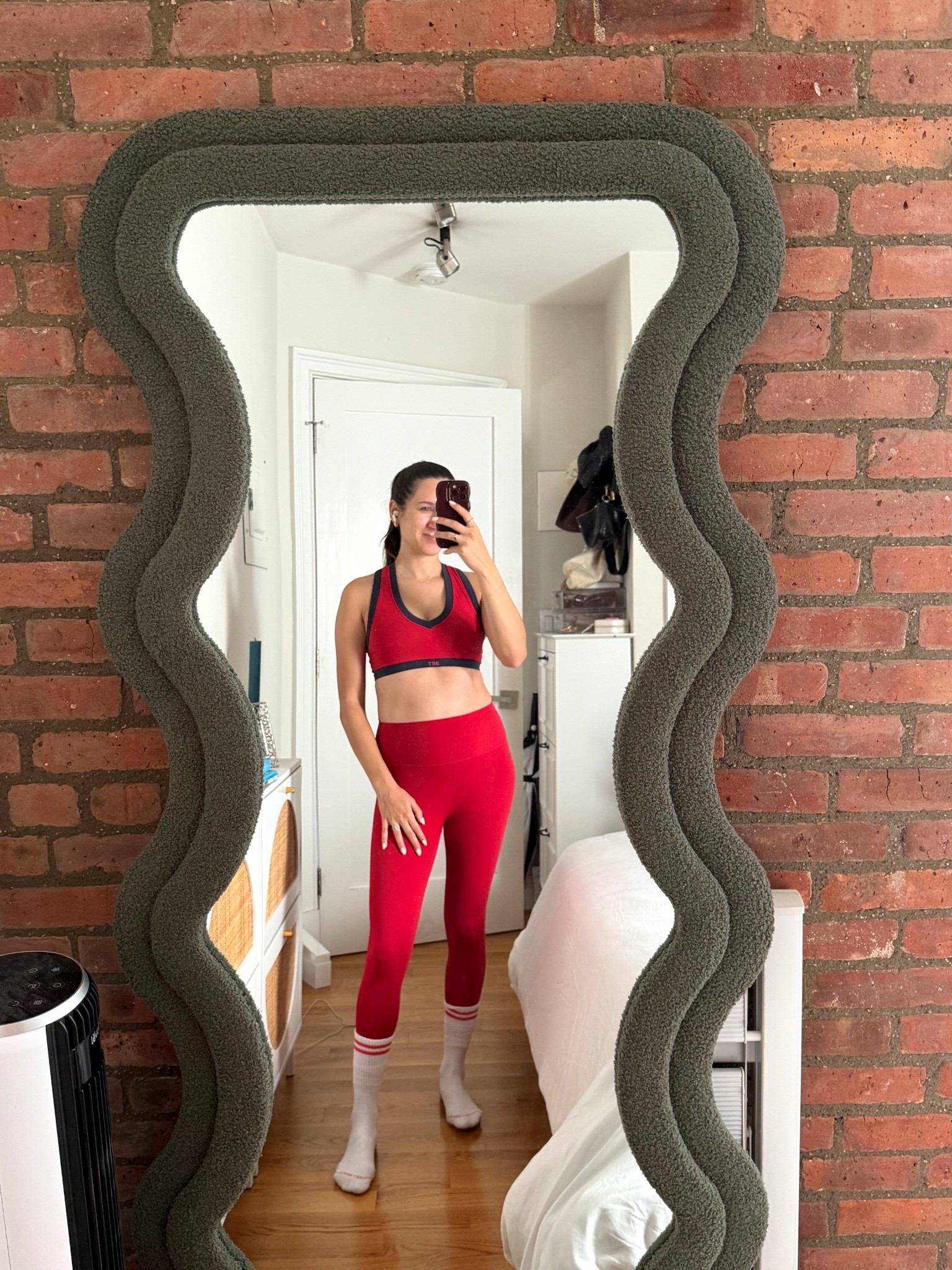 Obsessed with this cherry red Set Active set ❤️🍒 super stretchy, soft, & wearing size M! #ltkactive 