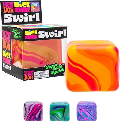 Schylling NeeDoh Nice Cube Swirl - Sensory Toy with a Super Solid Squish - Unique, Swirling Color... | Amazon (US)