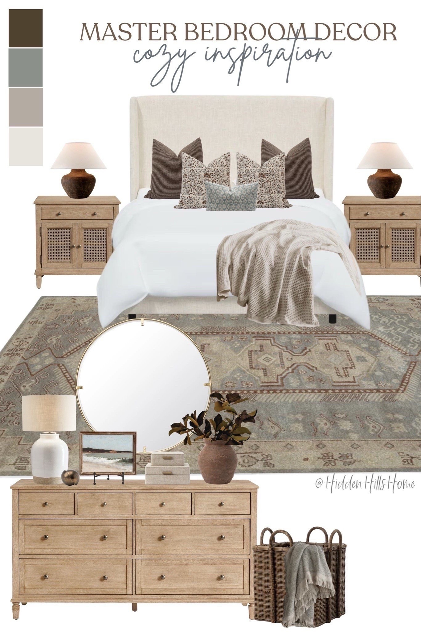 Master Bedroom Decor, bedroom mood board, home decor ideas, bedroom inspiration, bedding, nightstands, dresser decor, primary bedroom design #bedroom


#LTKSeasonal #LTKSaleAlert #LTKHome