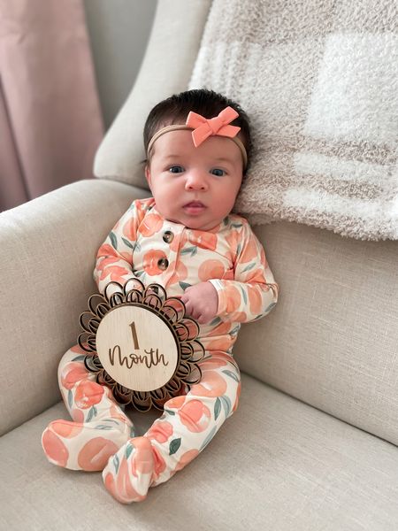 Baby girl is one month old! What a cutie in this Georgia print from Lou Lou and company! 

#LTKbaby #LTKkids #LTKbump