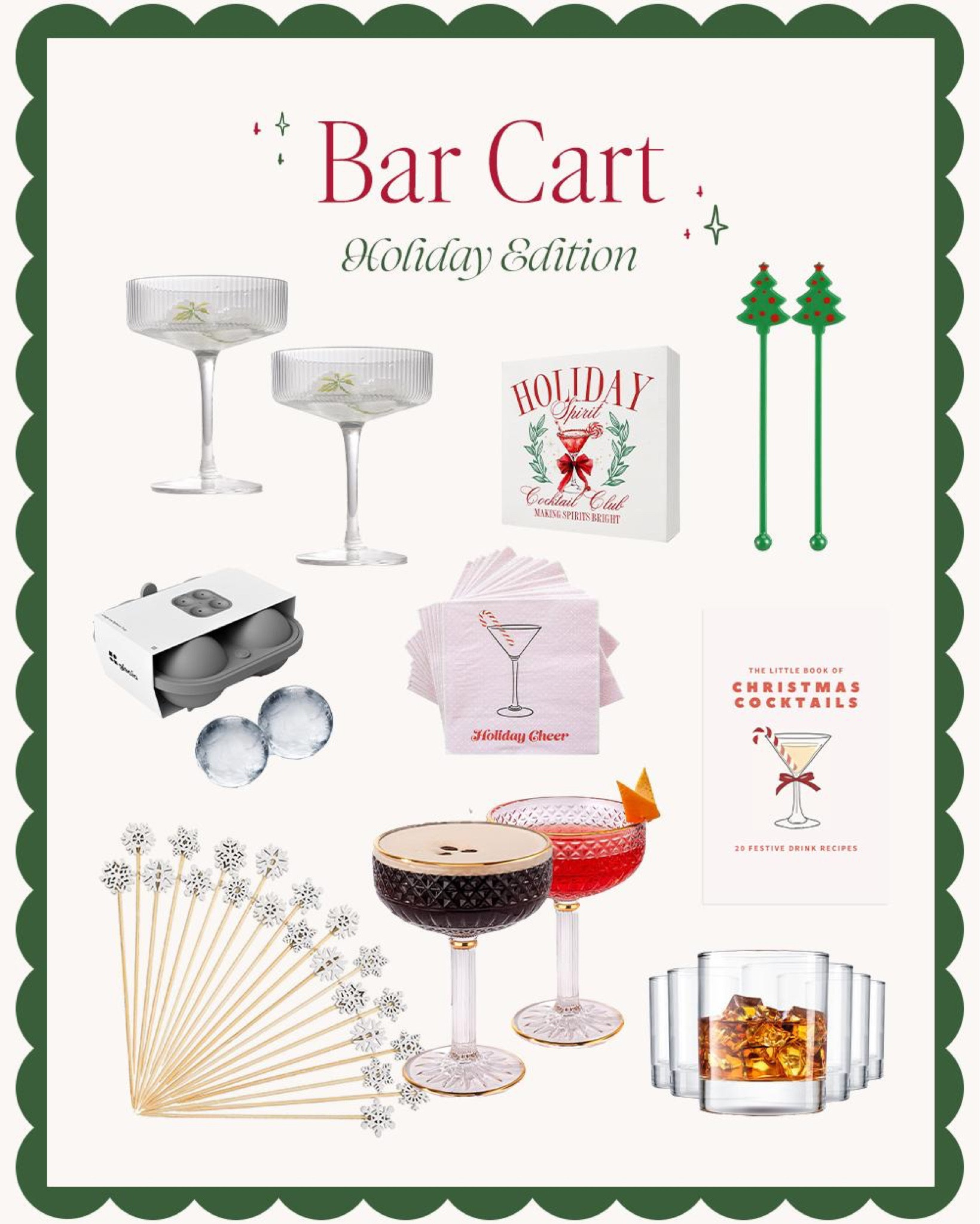 Holiday Bar Cart cute decors!

#LTKSeasonal #LTKParties #LTKHoliday