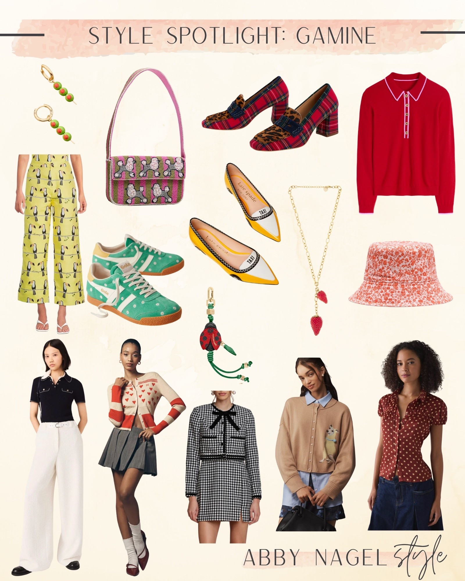 Youthful, witty details, small scale, French chic, fitted, quirky, playful—the Gamine style is so much fun! 

#LTKFindsUnder50 #LTKFindsUnder100