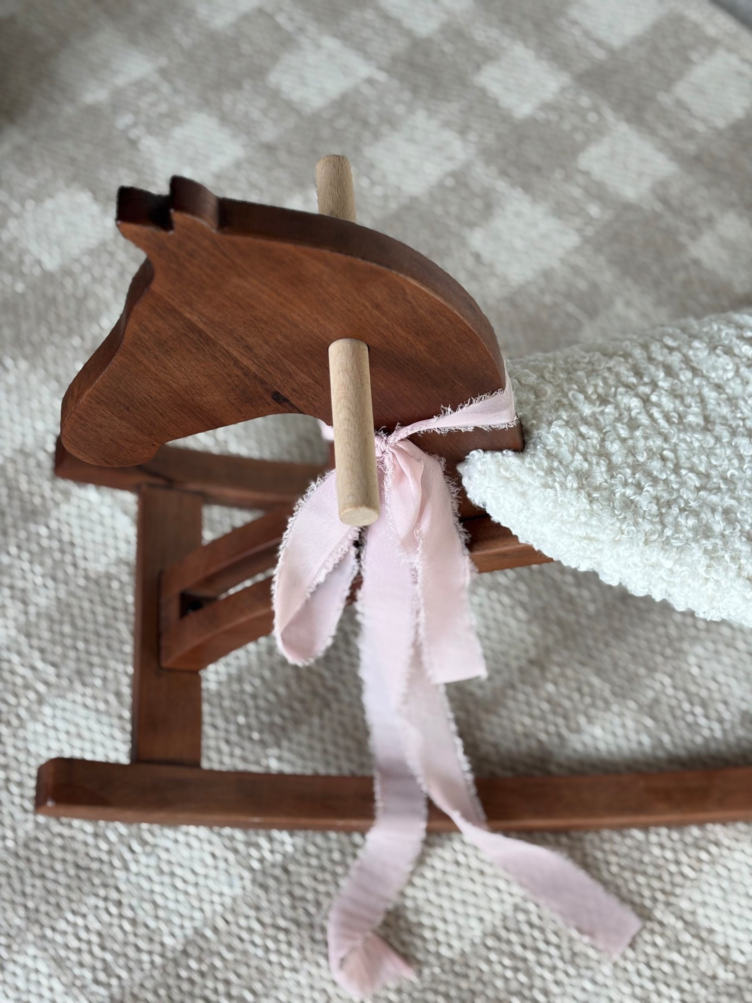 Rocking horse with pink ribbon 🤍
A classic rocking horse dressed with a soft pink ribbon is the sweetest Valentine’s touch—simple, nostalgic, and timeless. It also makes a beautiful detail for a baby shower, adding charm without feeling overdone and fitting seamlessly into a neutral nursery.

Rocking horse decor, Valentine’s nursery decor, baby shower decor ideas, classic nursery toys, neutral nursery, timeless nursery styling, Valentine’s decorating ideas, Pinterest nursery inspiration

#LTKBaby #LTKKids #LTKValentine