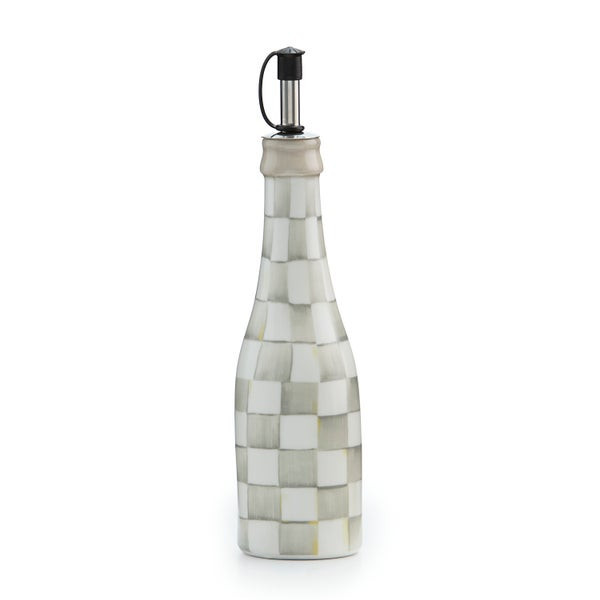 MacKenzie-Childs Sterling Check Farmhouse Oil Cruet | MacKenzie-Childs