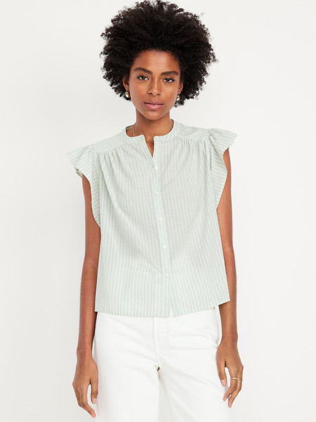 Button-Down Swiss Dot Top | Old Navy (US)