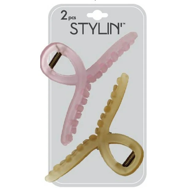 Stylin' 2pc Jumbo Matte Frosted Infinity Clip | Walmart (US)