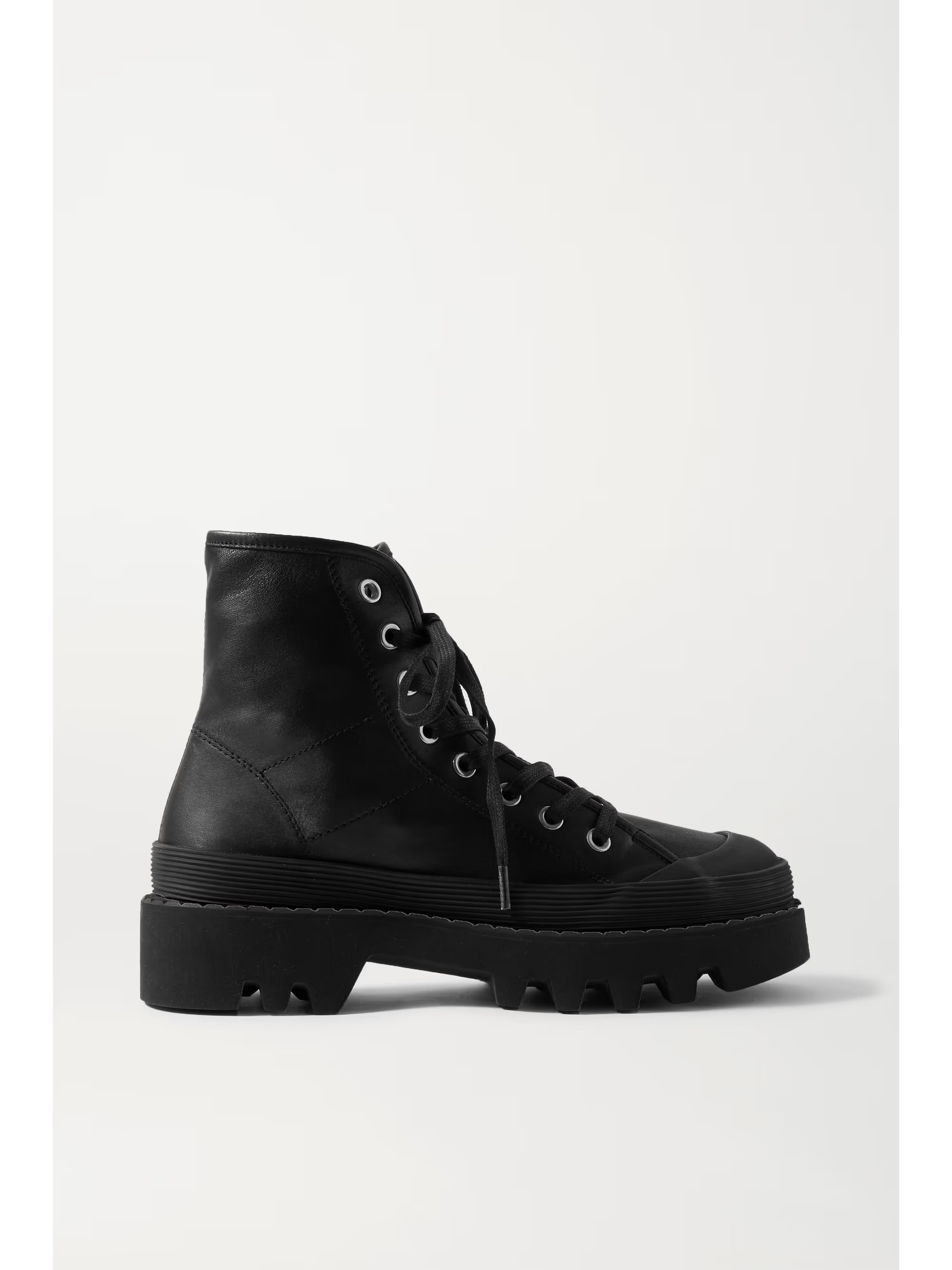Rubber-trimmed leather ankle boots | NET-A-PORTER (US)