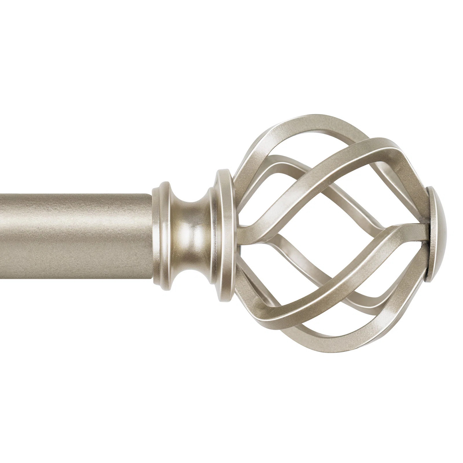 Aref Black Adjustable 36" to 72" 1" Single Curtain Rod | Wayfair North America