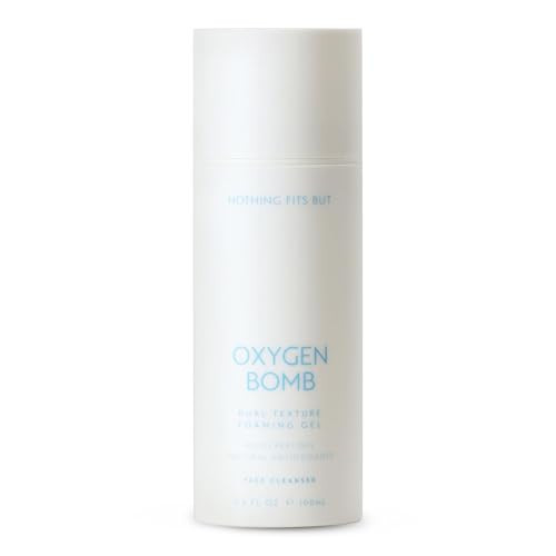 NOTHING FITS BUT Oxygen Bomb, Dual Texture Pore Purifying Foaming Gel Facial Mask & Cleanser, 3.4 Fl Oz (100 ml) | Amazon (US)