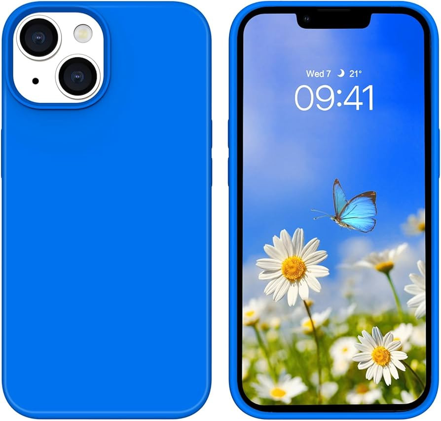 DUEDUE for iPhone 14 Case Liquid Silicone Soft Slim Cover with Microfiber Cloth Lining Cushion Sh... | Amazon (CA)