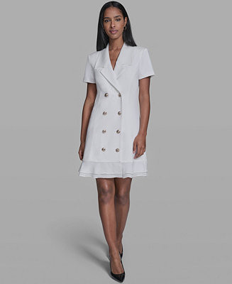 Women's Short-Sleeve Blazer Dress | Macy's
