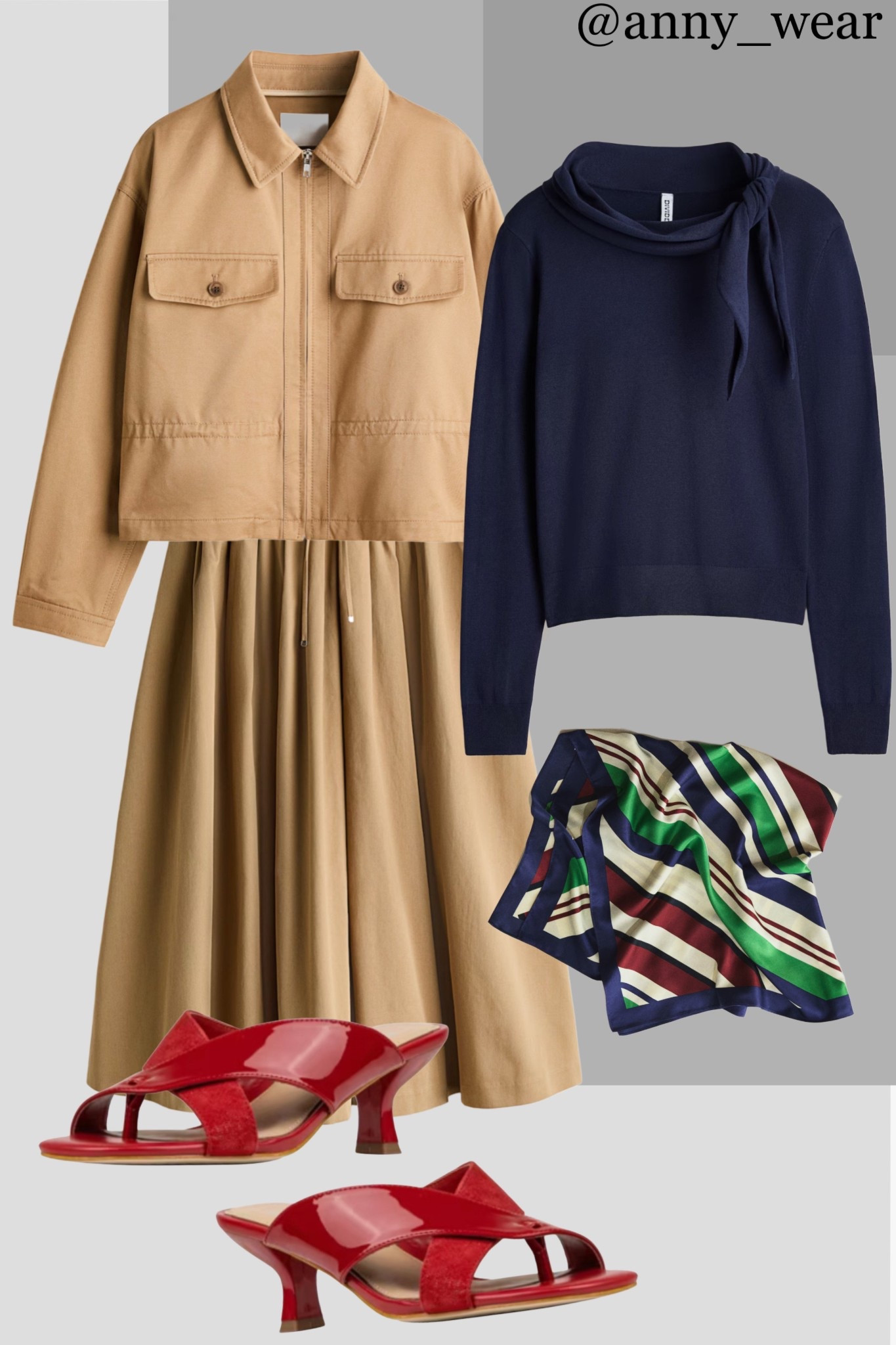 That quiet Celine muse mood. This tonal beige set is everything. I love how the pop of blue from the sweater and the bold red shoes add a modern, intellectual twist.
The silk scarf is the perfect final touch of luxe detail. Chic enough for the office, cool enough for a stylish stroll.

Beige jacket 
Beige skirt
Brown blazer
Brown midi skirt
Red sandals 
Navy sweater 
Dark blue cardigan 
silk scarf
Spring office outfits 
capsule wardrobe workwear
work party outfit
workwear city outfits 
date night outfits midsize Winter 2025 Mango outfits sunday brunch going out outfits photoshoot outfits dinner date outfit ssense work party outfit zara outfits paris outfit casual wardrobe europe outfits saks 5th avenue new york outfits city street styles new york city ltku over 40 capsule wardrobe popular today summer looks city outfits Abercrombie outfits casual spring outfit classy casual everyday necklace 

#LTKworkwear #LTKstyletip #LTKover40 #LTKshoecrush 

#LTKFindsUnder100 #LTKSeasonal #LTKootd