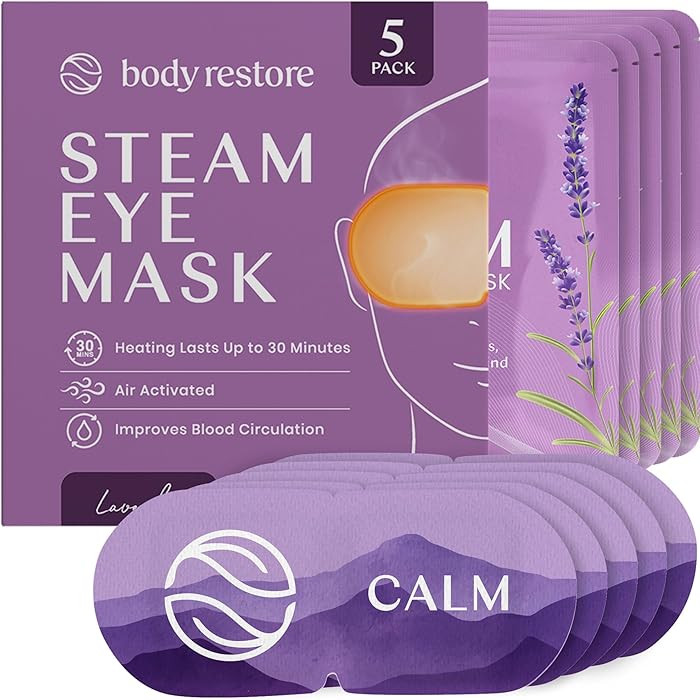 Body Restore Heated Eye Mask for Dry Eyes 5 Pack - Self Heating Warm Compress, Christmas Stocking... | Amazon (US)