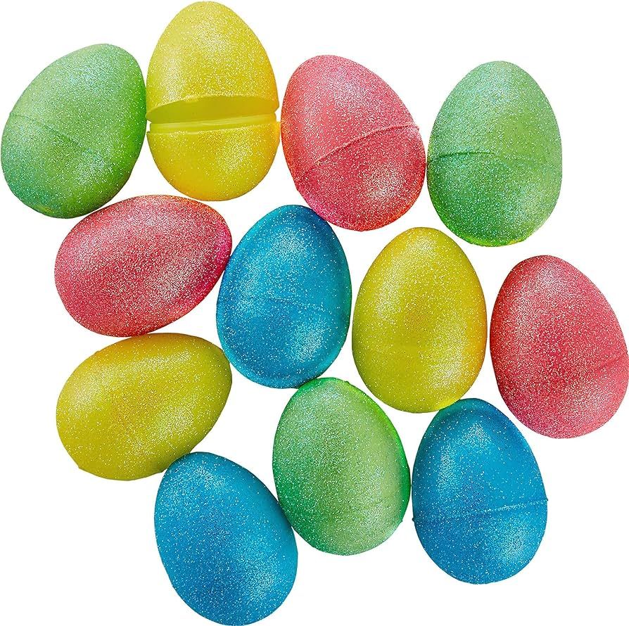 Glitter Easter Eggs, 12 Ct. | Assorted Colors | Party Favor | Amazon (US)