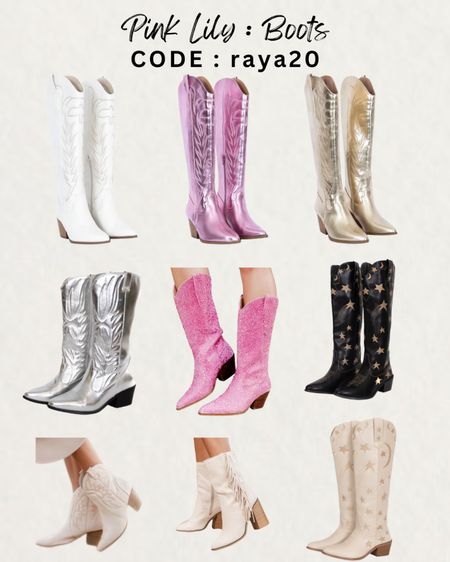 Pink Lily Boots

#LTKfindsunder100 #LTKSeasonal #LTKshoecrush