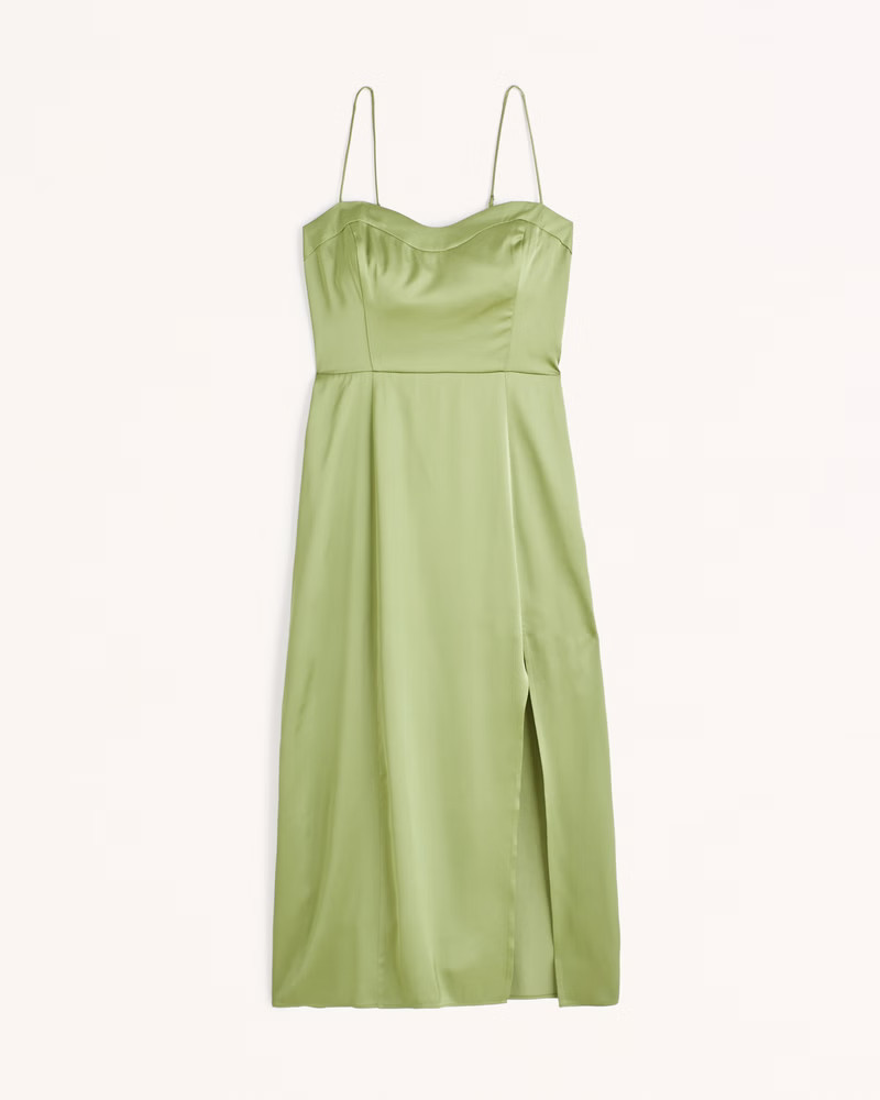 The A&F Camille Midi Dress | Abercrombie & Fitch (US)