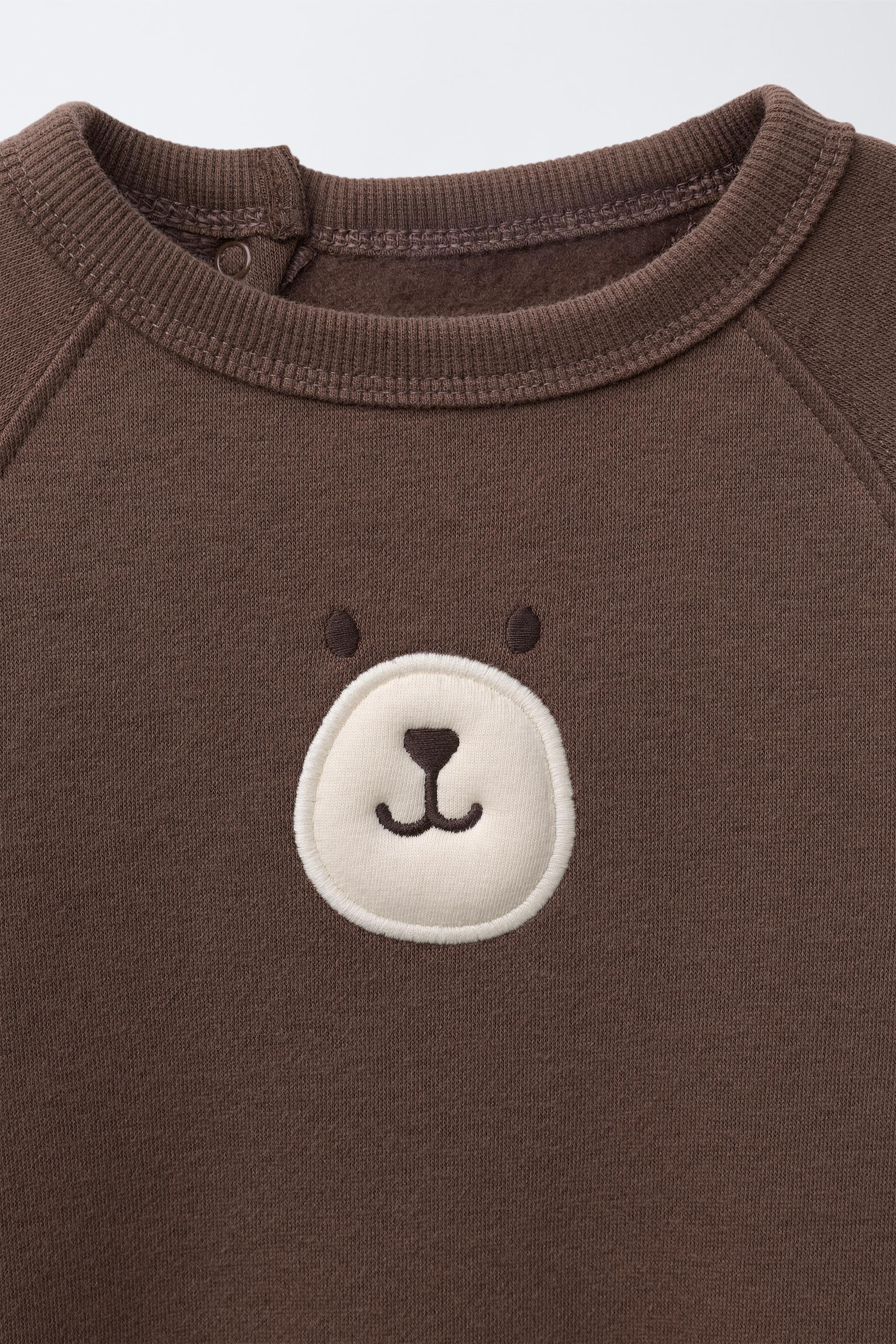 EMBROIDERED BEAR PLUSH JUMPSUIT | Zara Canada