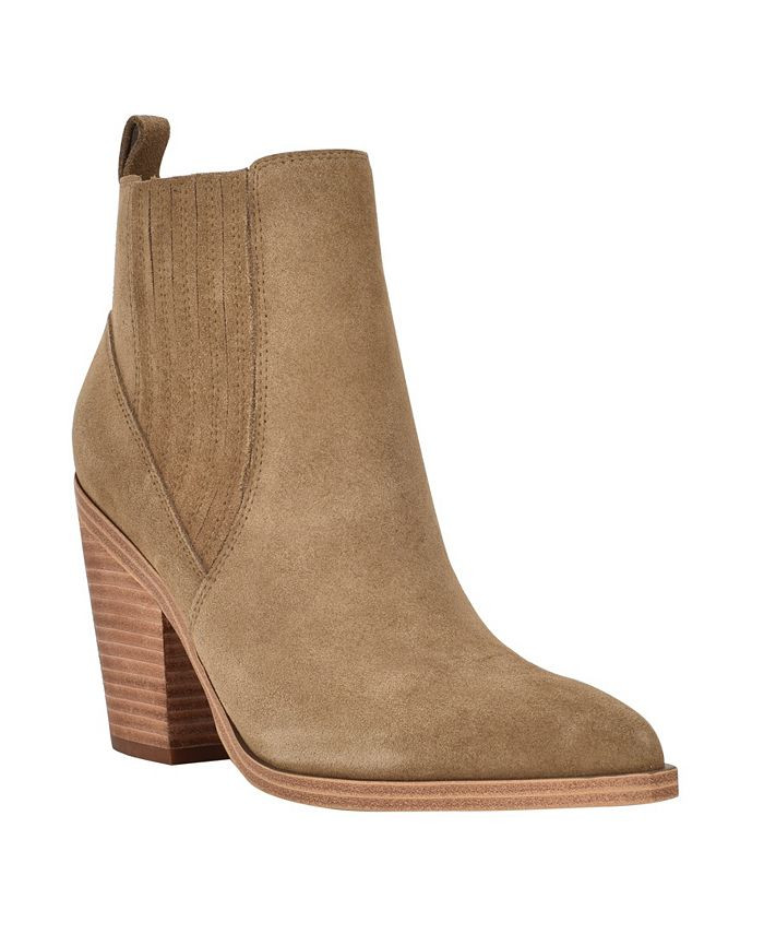Marc Fisher Women's Carves Stacked Heel Bootie & Reviews - Booties - Shoes - Macy's | Macys (US)