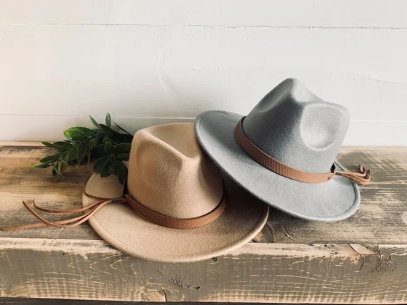 Women’s Wide Brim Hat | Flat Brim | Stylish Fashionable Boho Western style | Winter, Spring acc... | Etsy (US)