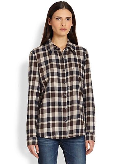 Plaid Flannel Button-Up Shirt | Saks Fifth Avenue (CA)