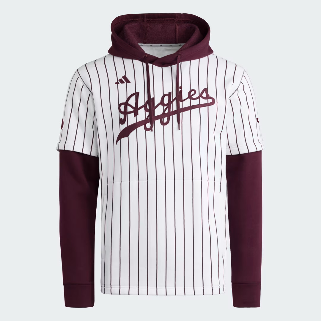 adidas Texas A&M Aggies Baseball Jersey Hoodie White S - Mens Baseball Hoodies & Sweatshirts | adidas (US)