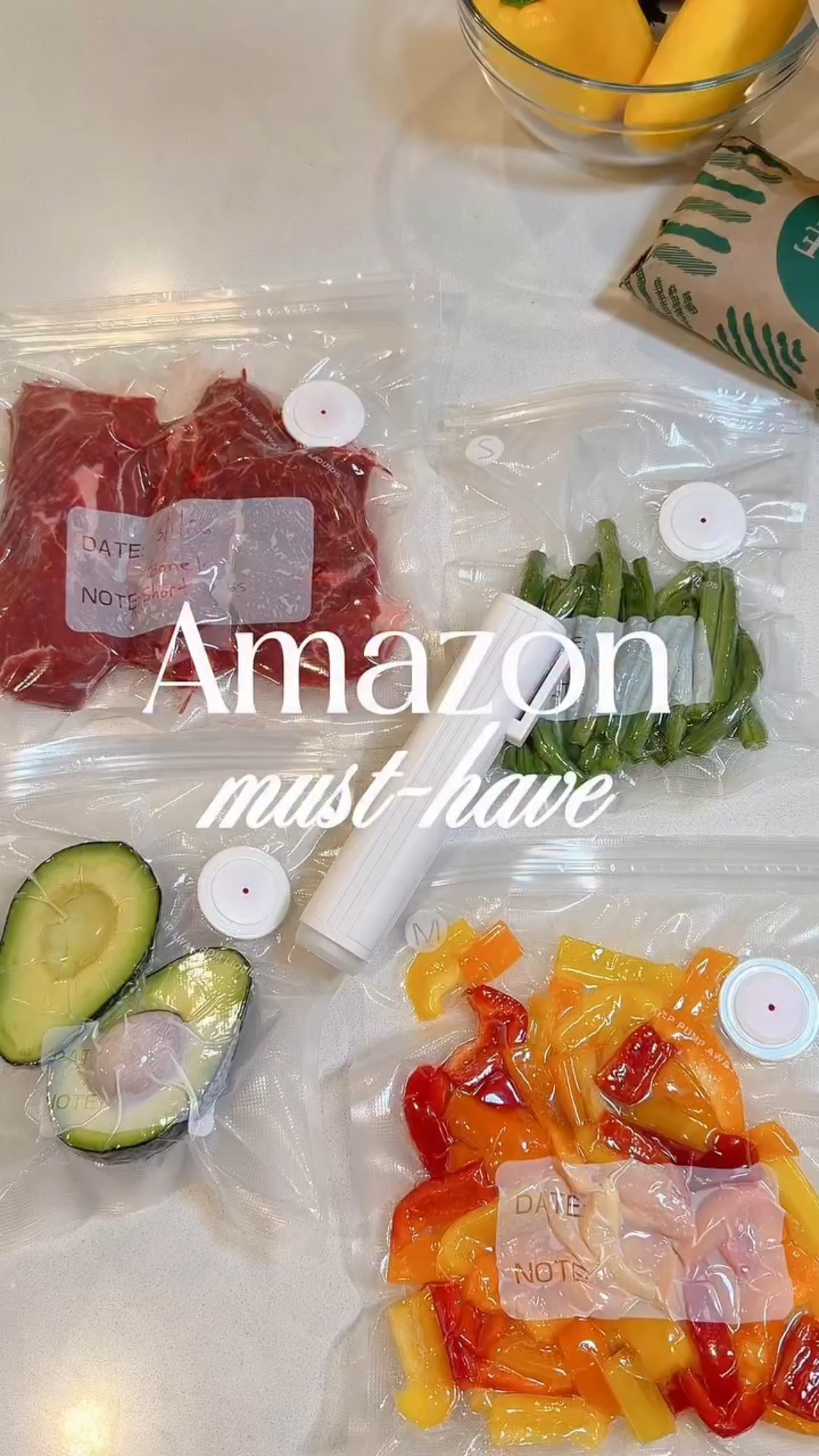 🎀 Follow + Comment “SEAL” and I’ll send you the link. 

✨ Stop throwing away spoiled food ✨ This compact vacuum sealer removes air from reusable bags to keep food fresh up to 8x longer. It comes with 30 reusable seal bags, features an LED display that shows suction power in real time, and the auto-stop sensor seals perfectly every time. Smart way to reduce food waste and keep ingredients fresh. @natupo.official 

#Natupo #foodstorage #fridgeorganization #fridgerestock #weeklyreset satisfying Vacuum Seal Hack, Meal Prep Tips, Freezer Prep, Kitchen Hacks, Vacuum Sealer, Home Chef Tricks, freezer meals.

#LTKfoodie #LTKHome #LTKOver40