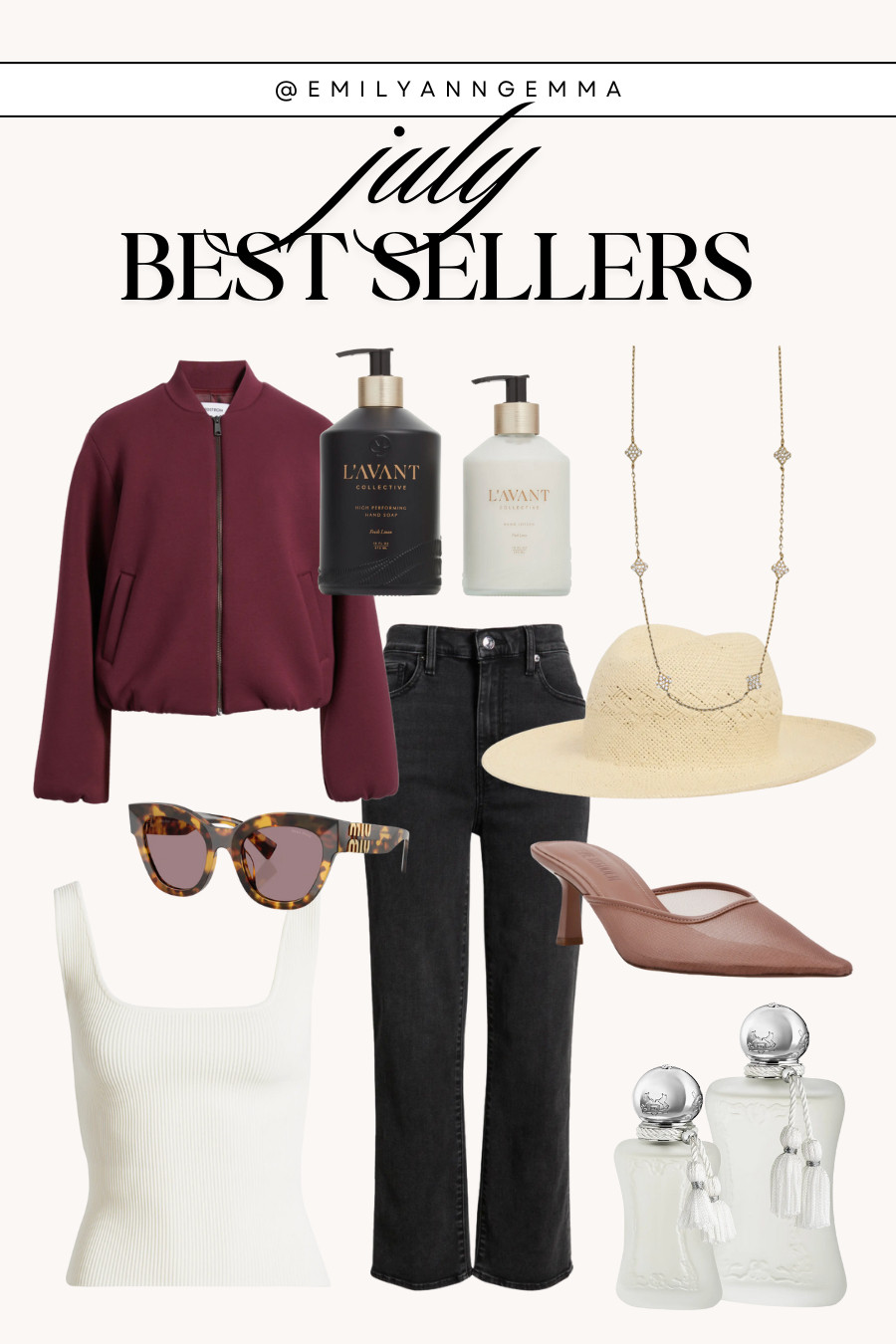 July best sellers are all your favorites from the Nordstrom Anniversary sale that are still in stock!

Bomber jacket, gold necklace, black jeans, white tank, Miu Miu sunglasses, kitten heels, perfume and more. 

 #LTKSaleAlert #LTKStyleTip #LTKBeauty
