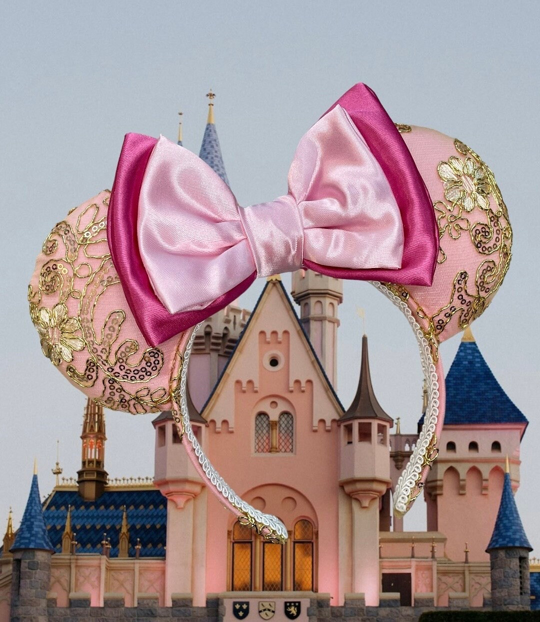 Aurora Couture Mickey Ears, Sleeping Beauty Minnie Ears, Castle Ears, Pink Ears, Gold Ears, Fancy... | Etsy (US)