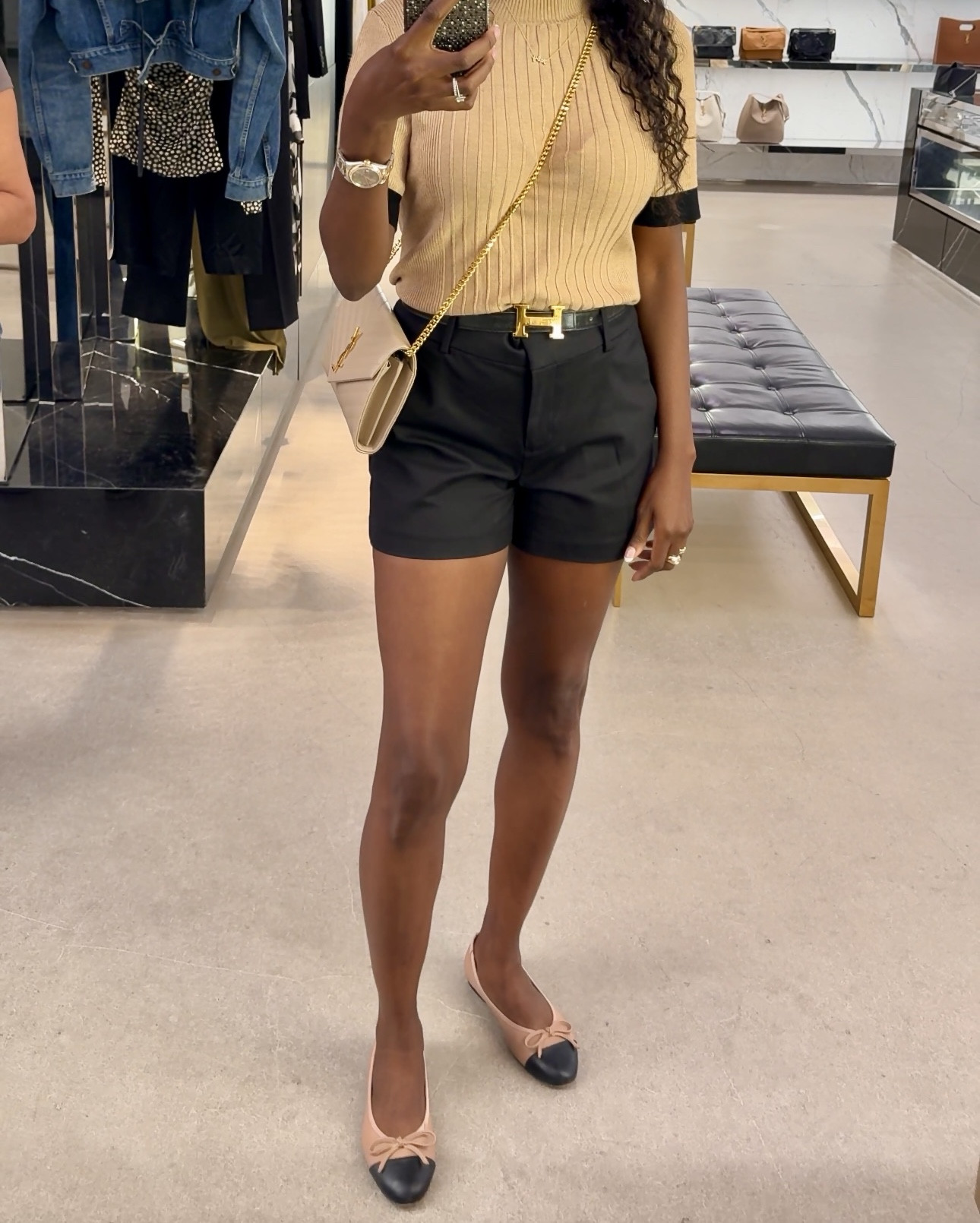 Wore this look to go shopping while on vacation. 
My short run slightly big. I usually wear a size 6. Sized down to a 4. 
My top is true to size. Wear a small. 
I really love these YSL sunglasses  

Fall Outfit, Fall Fashion, Gifts for Her, Holiday, 

#LTKVideo #LTKOver40 #LTKHoliday