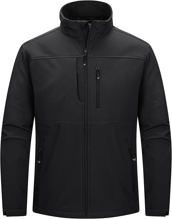 33,000ft Men's Lightweight Softshell Jacket Warm Fleece Lined Windbreaker Waterproof Soft Shell f... | Amazon (US)