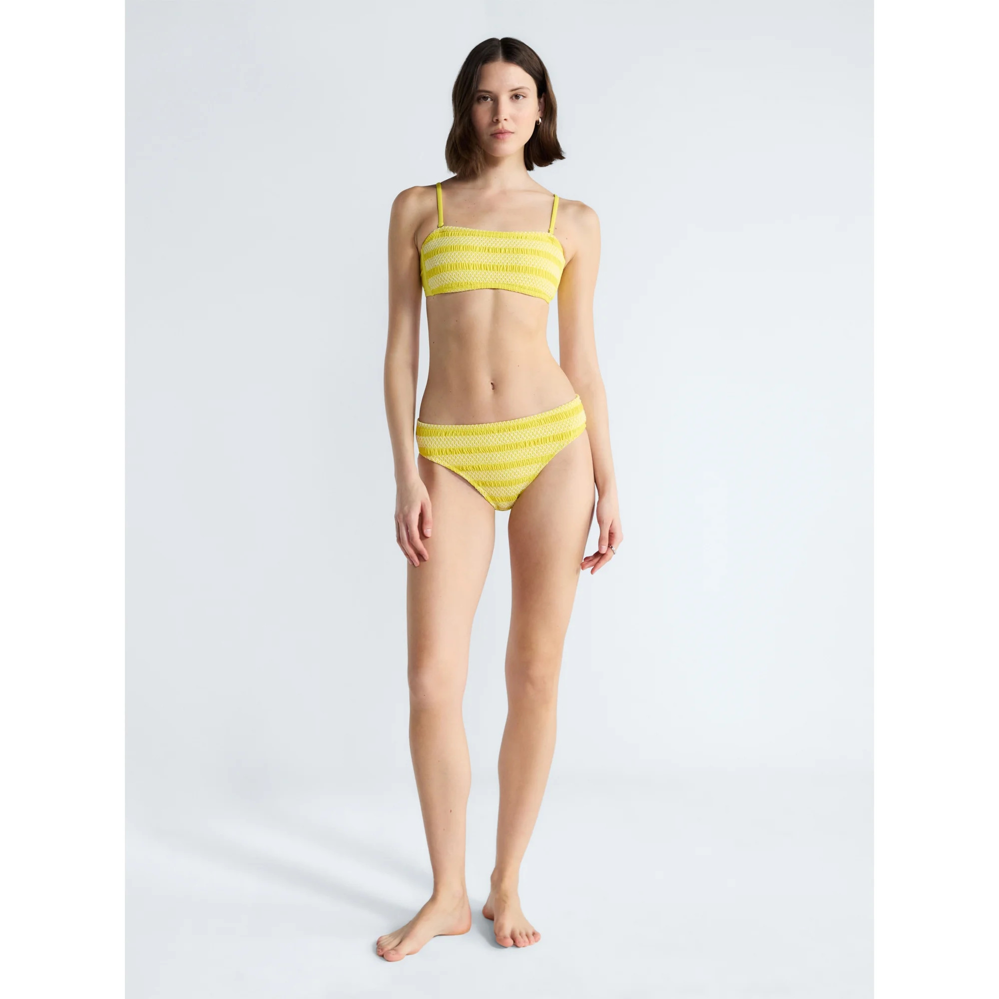 Free Assembly's Women's Textured Mid Rise Bikini Bottoms, Sizes XS-XL | Walmart (US)