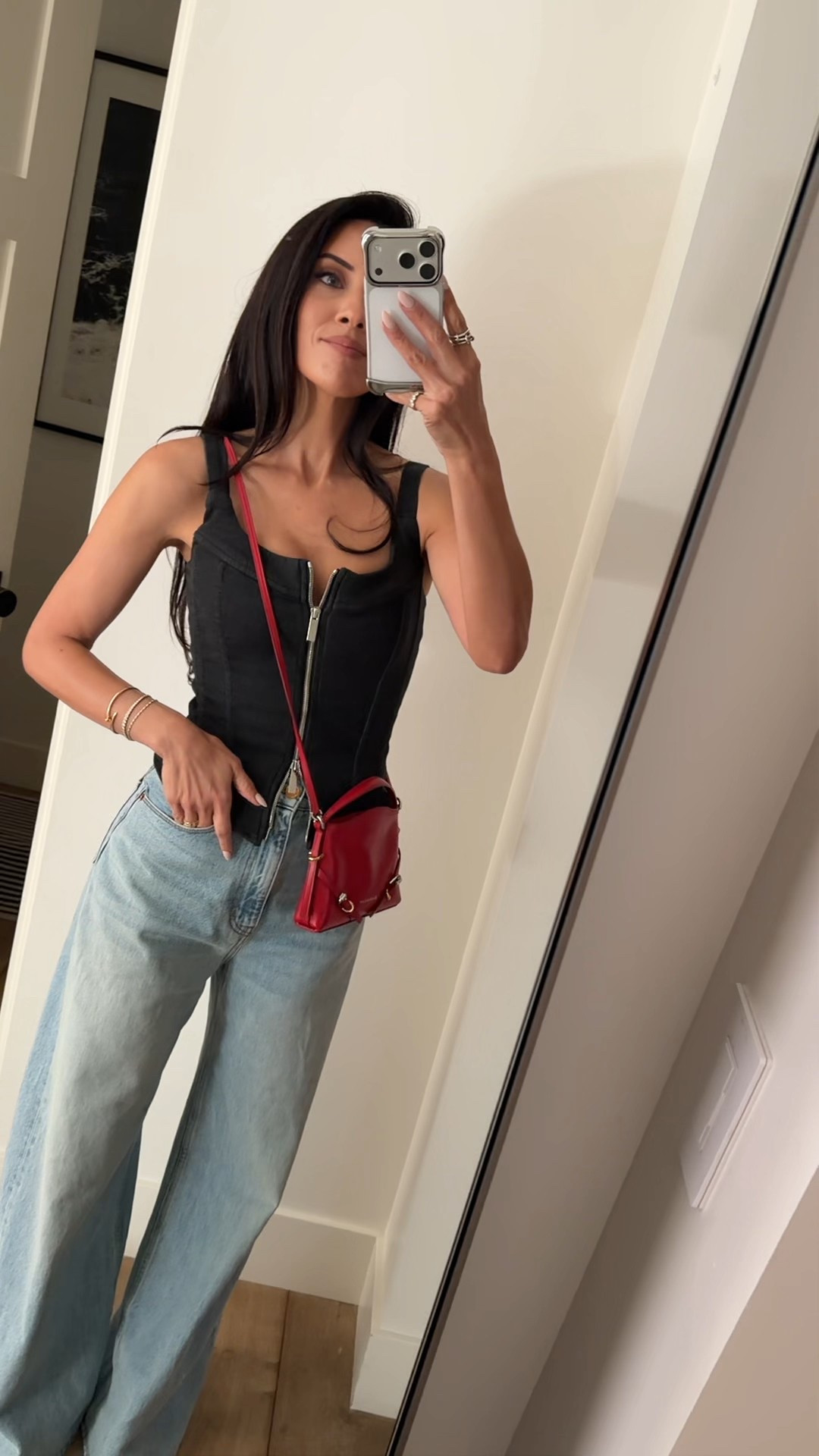 What I wore to last night‘s concert I love mixing a baggy pair of jeans and a fitted top licking a good look for less for these jeans and zip front top and this is always a bad guy seem to grab for concert small and a fun pop of color.

#LTKFestival #LTKgrwm #LTKOver40