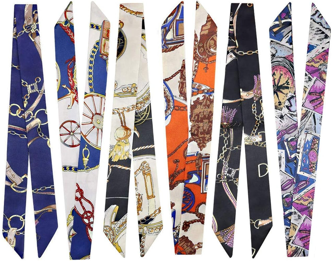 kcctoo 2/6/10Pack Scarf Bags for Women Handbag Scarfs Band Hair Neck Scarves Fashion Gifts | Amazon (US)