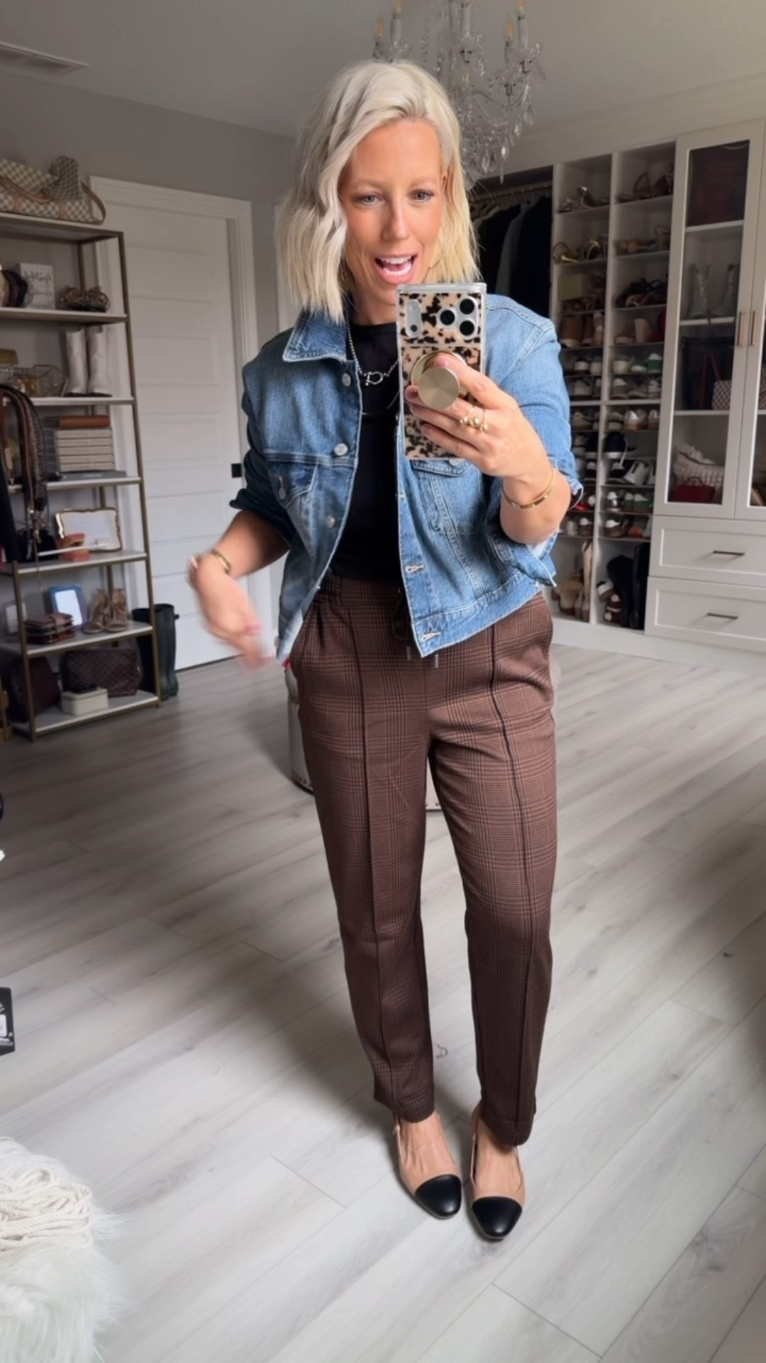 Here’e roundup of @WalmartStyle outfit ideas for Thanksgiving Day!!!  There are so many cute styles to choose from!!! #WalmartStyle has you covered this holiday season!!!
⬇️⬇️⬇️
Pull-on trouser pants small
Long sleeve black top small
Denim jacket medium (would prefer small)


#LTKSeasonal #LTKFindsUnder50 #LTKStyleTip