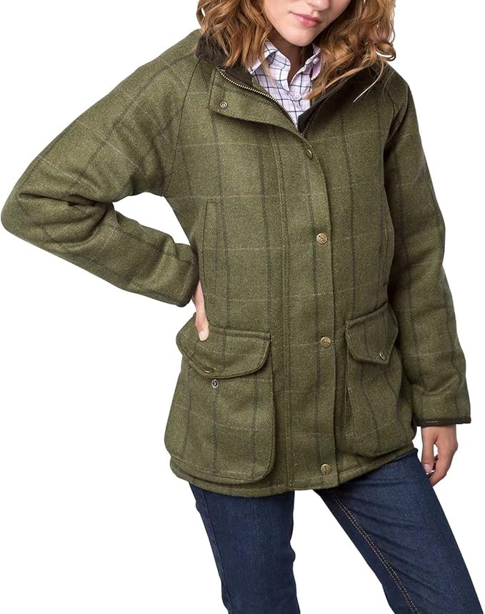 Rydale Ladies Long Belton Tweed Jacket Women's Riding Equestrian Style Mid Length Coat | Amazon (UK)