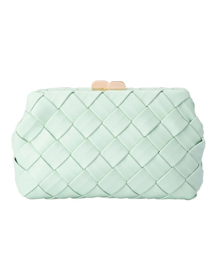 Quinn Woven Clutch in Mint | Myer