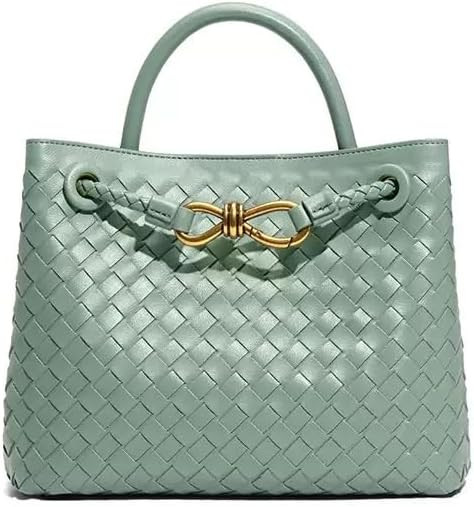 Woven Tote Bag for Women Leather Shoulder Handbag Designer Top Handle Purses | Amazon (US)