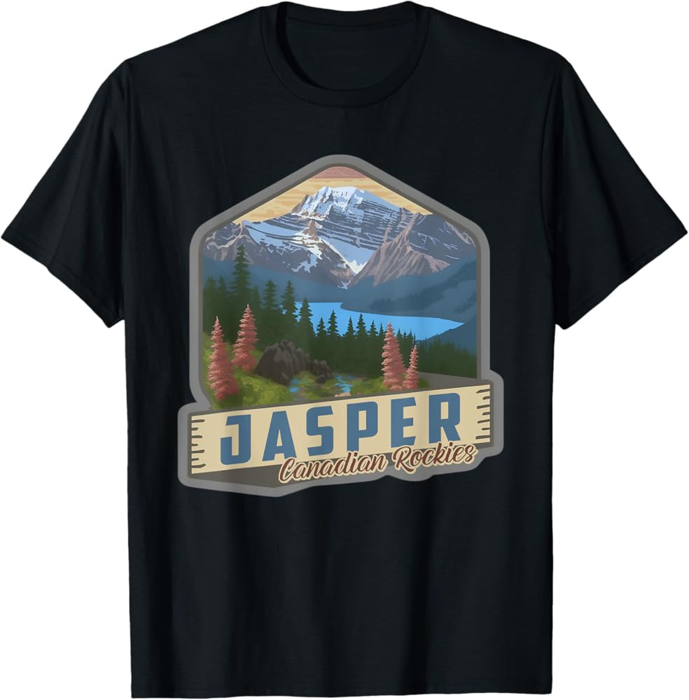 Jasper National Park Canadian Rockies US Parks Camping T-Shirt | Amazon (US)