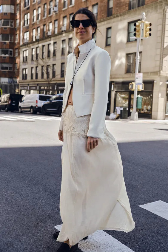 ZW COLLECTION FITTED BLAZER WITH CONTRAST FABRIC | Zara UK