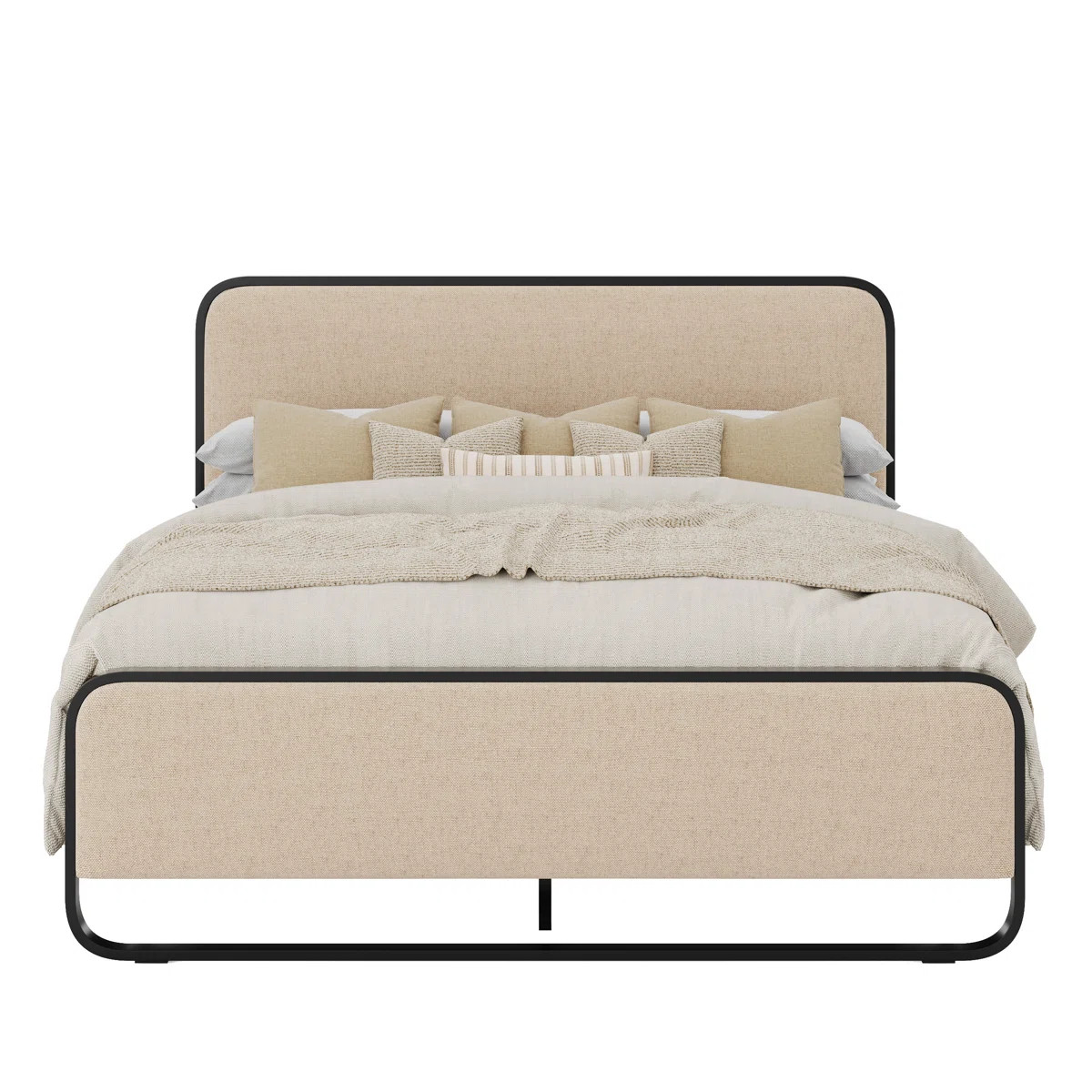 Queen Beige Linen Arnasia Bed | Wayfair North America