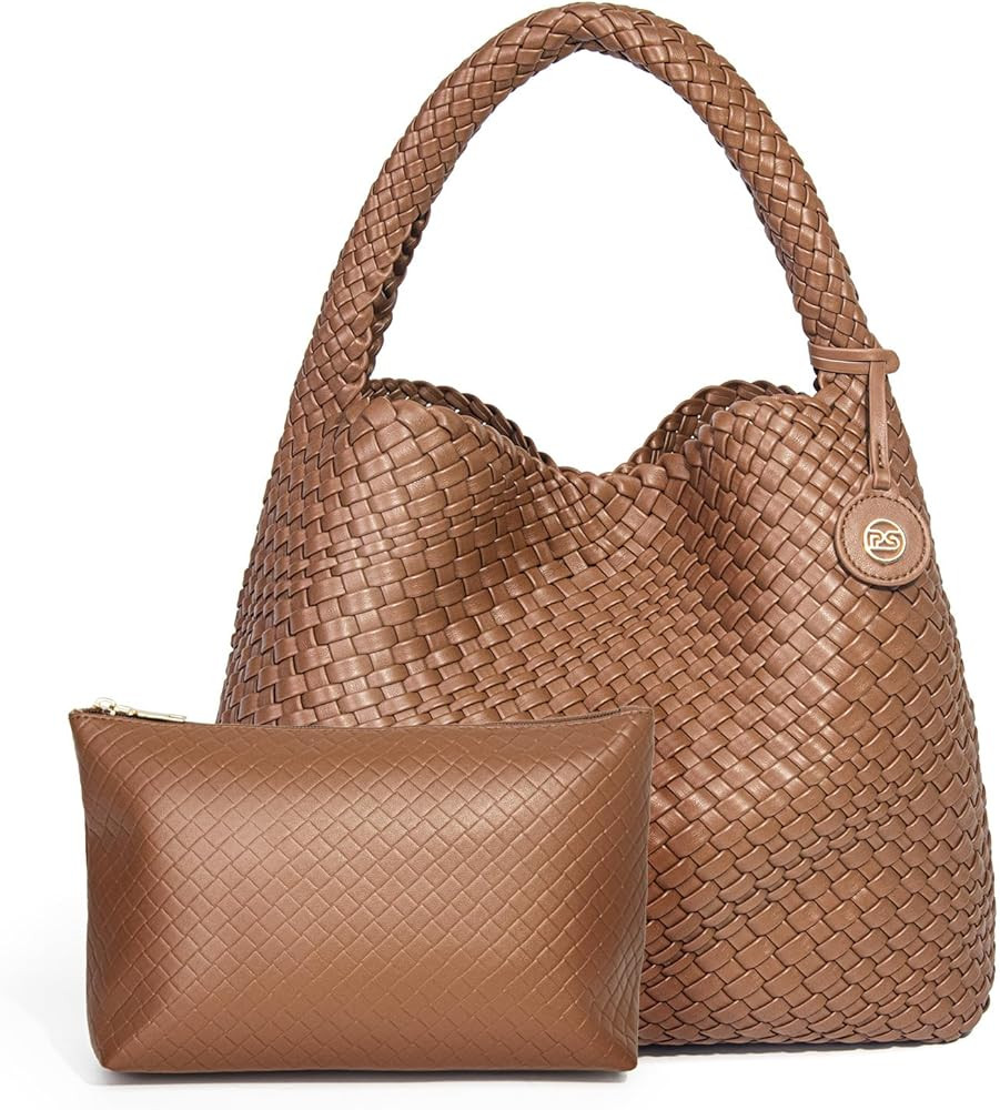 PS PETITE SIMONE Large Woven Tote Bag for Women Woven Purse Leather Handbags Braided Purse Weave ... | Amazon (US)