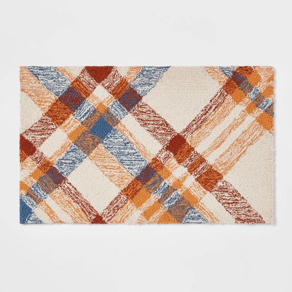 30&#34; x 18&#34; Cotton Plaid Kitchen Rug - Threshold&#8482; | Target