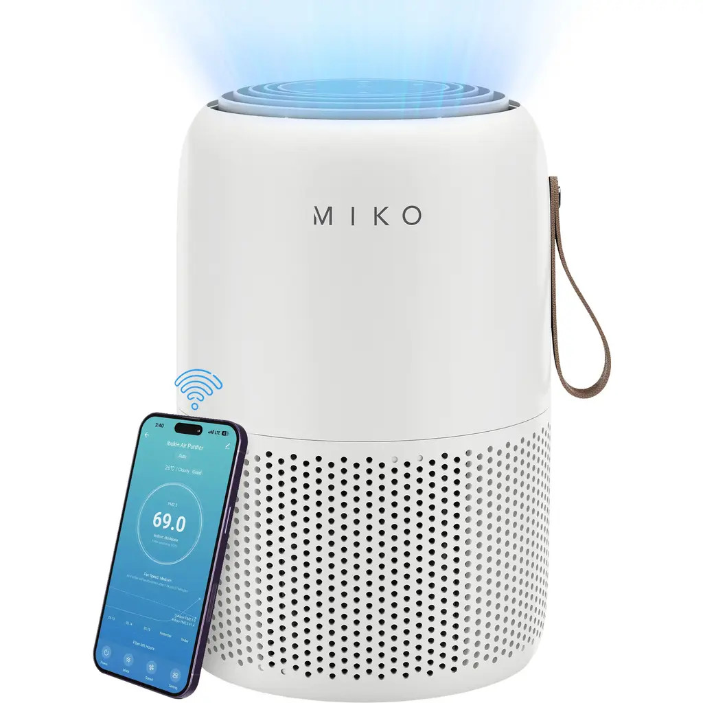 MIKO Smart True HEPA Air Purifier with App Control - Covers up to 770 Sq. Ft. in White at Nordstrom | Nordstrom
