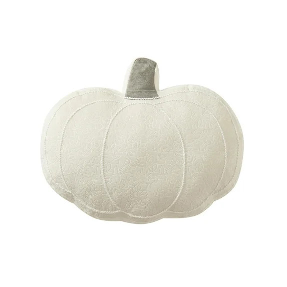 My Texas House 11" x 14" Corded Ivory Pumpkin Shaped Decorative Pillow | Walmart (US)
